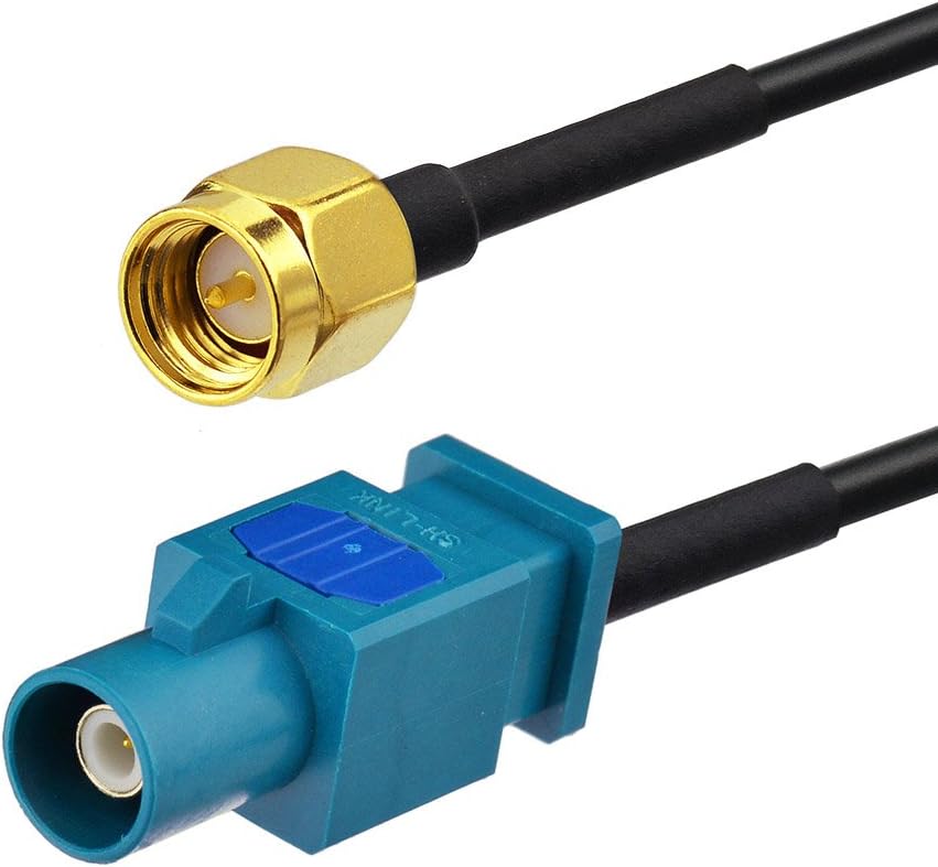 BINGFU 30cm 12 inch 4G Fakra Z Male to SMA Male Vehicle Antenna Adapter Cable for Car Stereo Android Head Unit GPS