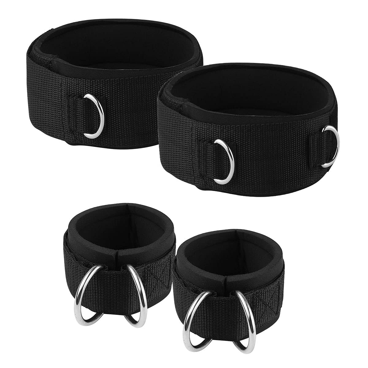 Vishusju Thigh Straps Ankle Cuffs Adjustable Neoprene Padded Cable Machines Legs Exercise Attachment Gym Workout