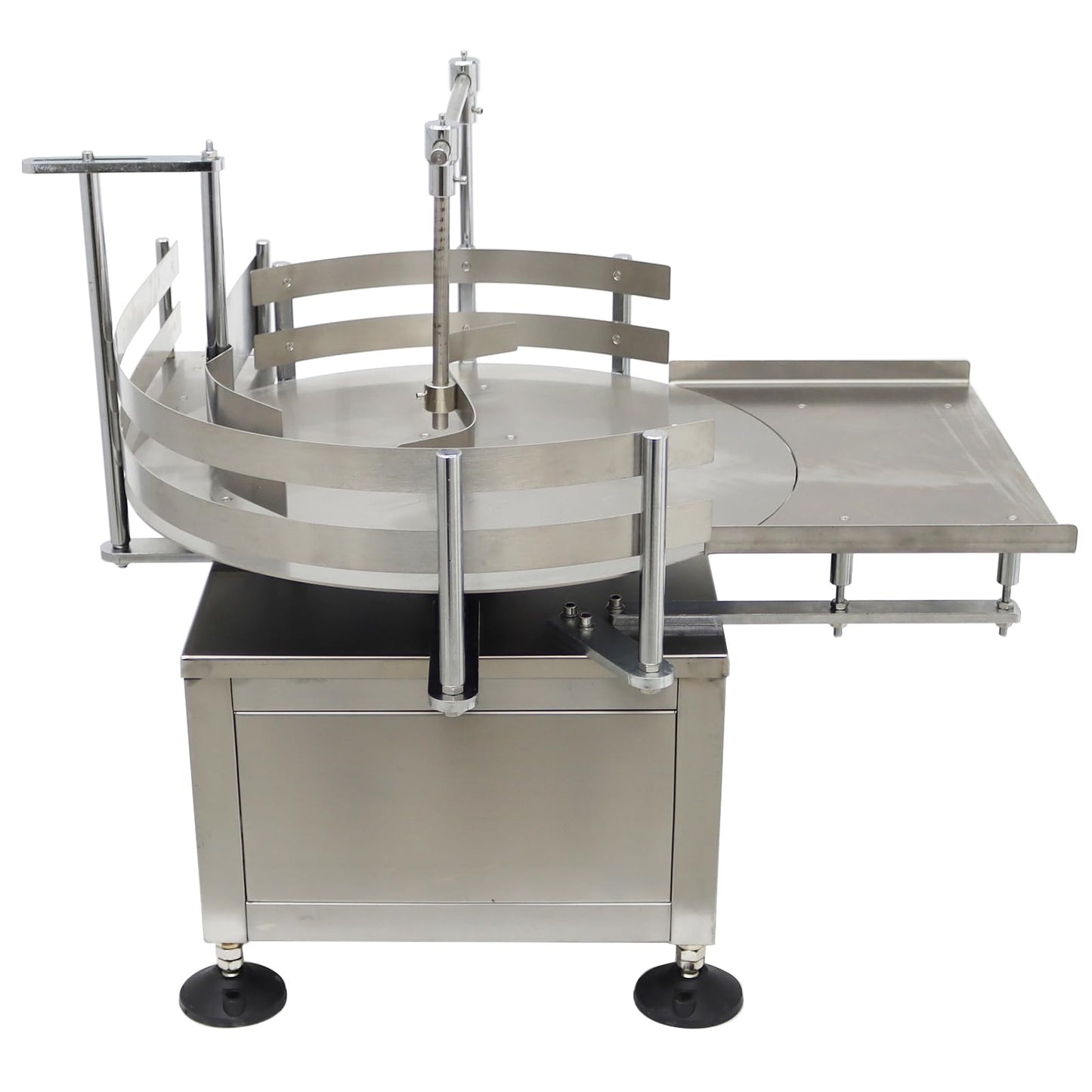 WYDDDARY Desktop Bottle Unscrambler Distributing Machine Automatic Bottle Accumulation Table Conveyor 23.6 inch Diameter Round Accumulation Table for Round Square Bottles Transfer 110V