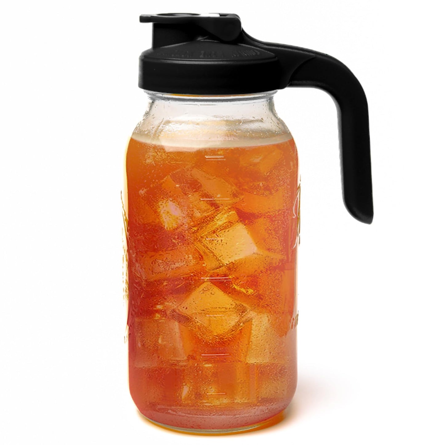 County Line Kitchen Wide Mouth Mason Jar Pour Spout Lid - Flip Cap Drinking/Canning Lids - Handle & Airtight Leak-Proof Seal - Accessories for Pitcher - Fits 32 oz & 64 oz, Sage - 1 Pack