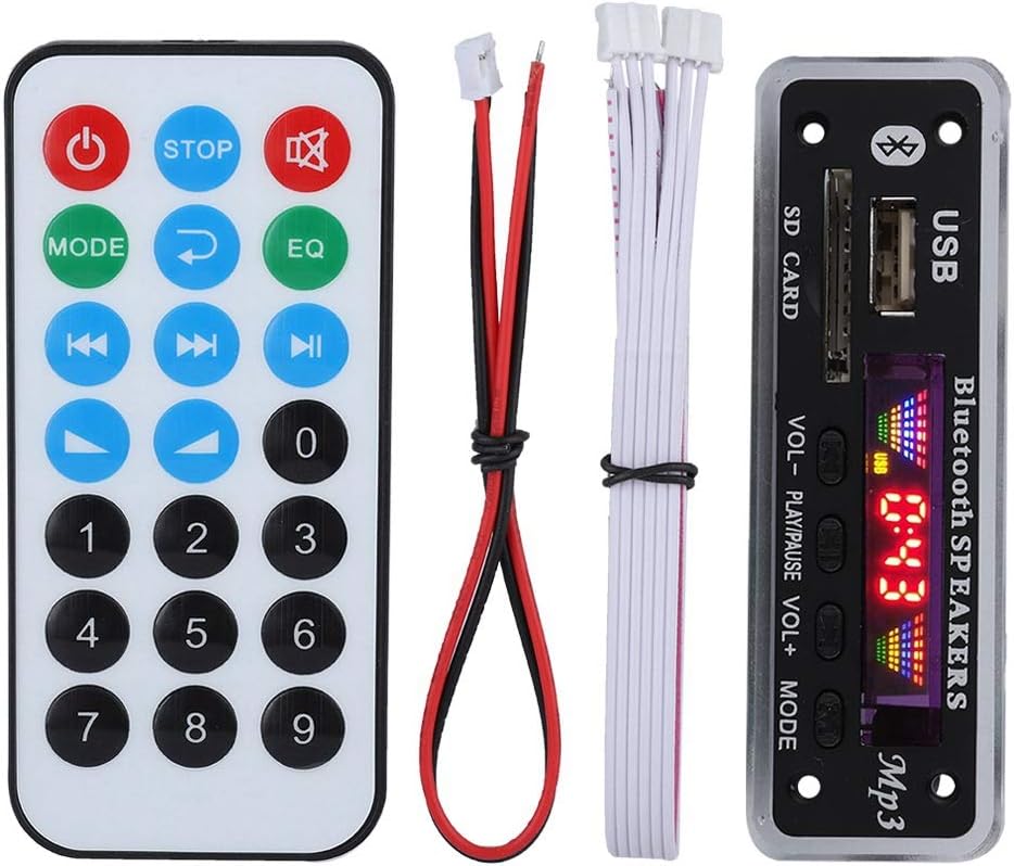 ASHATA MP3 5V/12V 5.0 MP3/WMA/WAV/FLAC/APE, Audio Decoder Board, DC Bluetooth Audio Decoder Module Support Colors