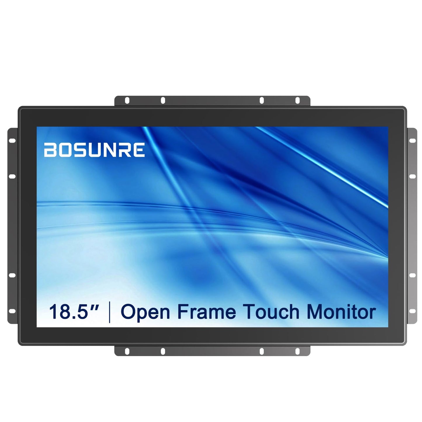 Bosunre 18.5 Inch Multi-Touch Industrial Touch Screen Monitor, 1366x768 IP65 Waterproof IK08 Impact-Resistant Display with HD-MI, VGA Port, Open Frame Touch Monitor 16:9 Black