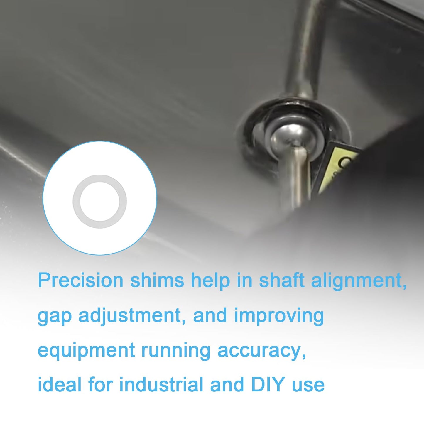 Compatible M17×24MM Steel Shim Washer Kit – Precision Metal Shims 0.1/0.2/0.3/0.5mm for Machinery Alignment, Fits M17 Metric Bolts