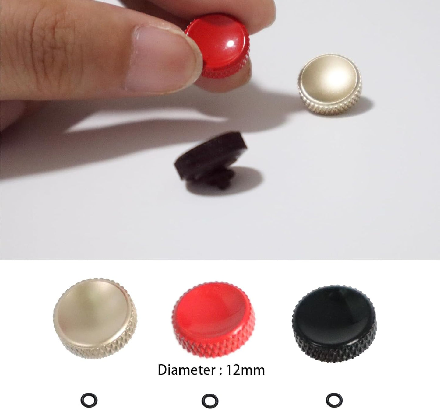 DJDIRY 3 Pack Hasselblad, Camera Shutter Button with Rubber O-Ring, Concave Shutter Release Button Compatible