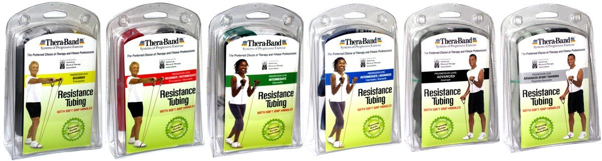 THERABAND Resistance Tubing with Soft Handles, Black, Special Heavy Level, 50" Latex Stretch Resistance Bands for Exercise, Professional Workout Bands for Upper & Lower Body, Color-Coded Levels
