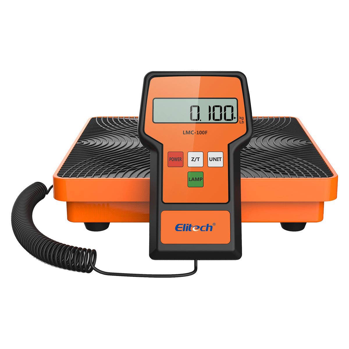 Elitech Refrigerant Scale 110 Lbs – High Precision HVAC Freon Scale with LB+OZ Dual-Unit Display, Electronic Charging Weight Scale with Carry Case, LMC-100F+