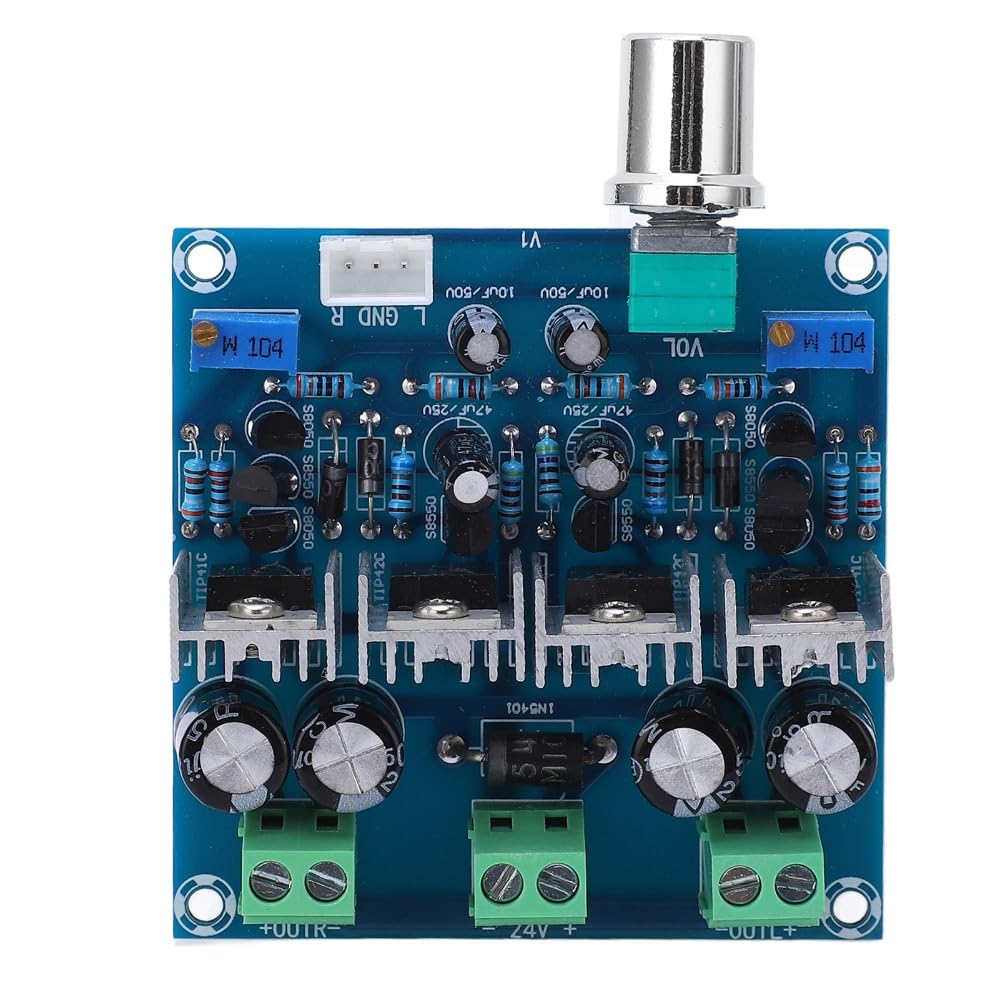 Chiffonade 2 15W+15W 24V Class A Amplifier Board Channel - DC Power Audio Module for Home Theater Speakers, Short