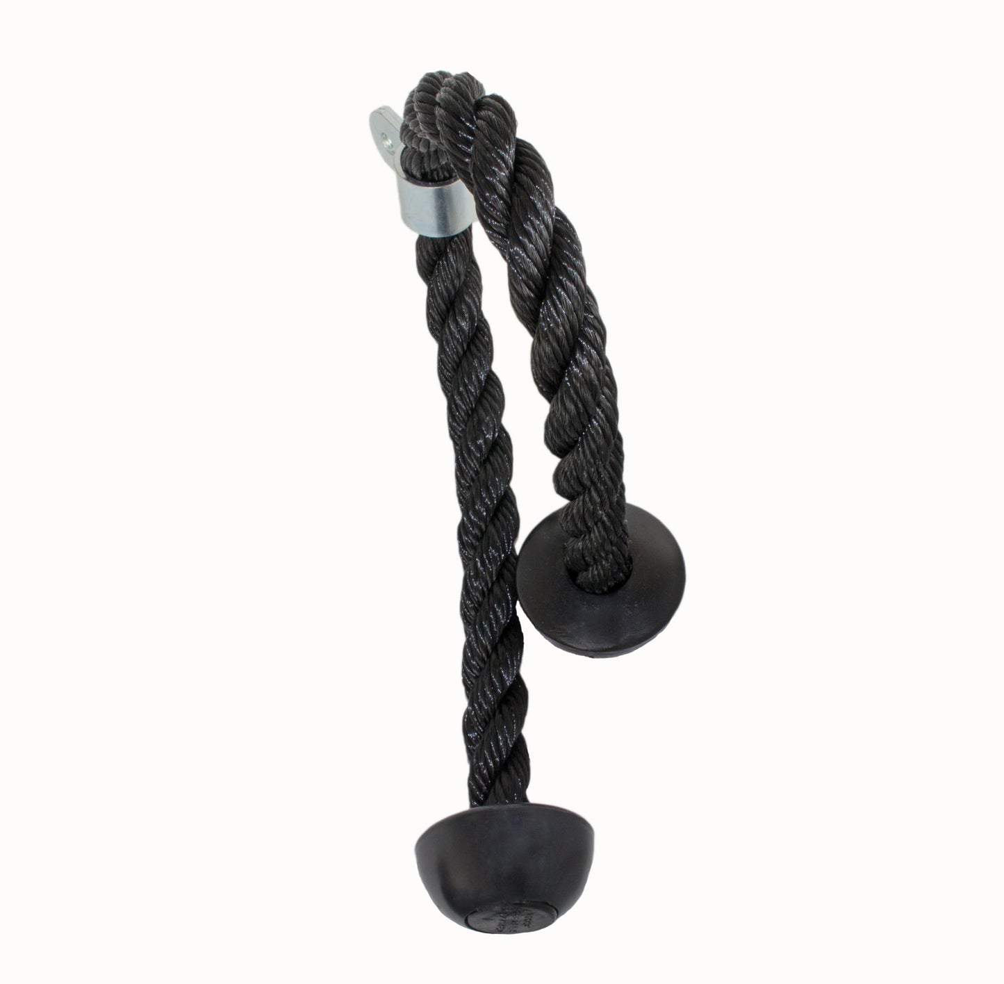 Grizzly Fitness Premium Nylon Tricep Rope Cable Attachment | Heavy-Duty Dual Ball Grip For Cable Machines | Solid Woven & Steel | For Ticeps, Face Pulls & Pulldowns | Black, Large 36"