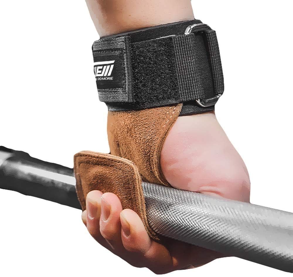TAVIEW Premium Weight Lifting Wrist Hooks Straps for Maximum Grip Support - Deadlift Gloves and Grip Pads Alternative in Fitness Gym Power Training Like Pull Up Deadlifting & Shrugs