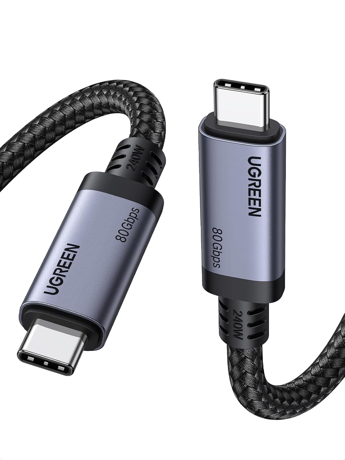 240W USB4 Gen4 80Gbps 17K 8K 4K PD3.1 4/3, 17/16/15, 3.3FT UGREEN USB C to USB C Cable Premium Dual Triple Display