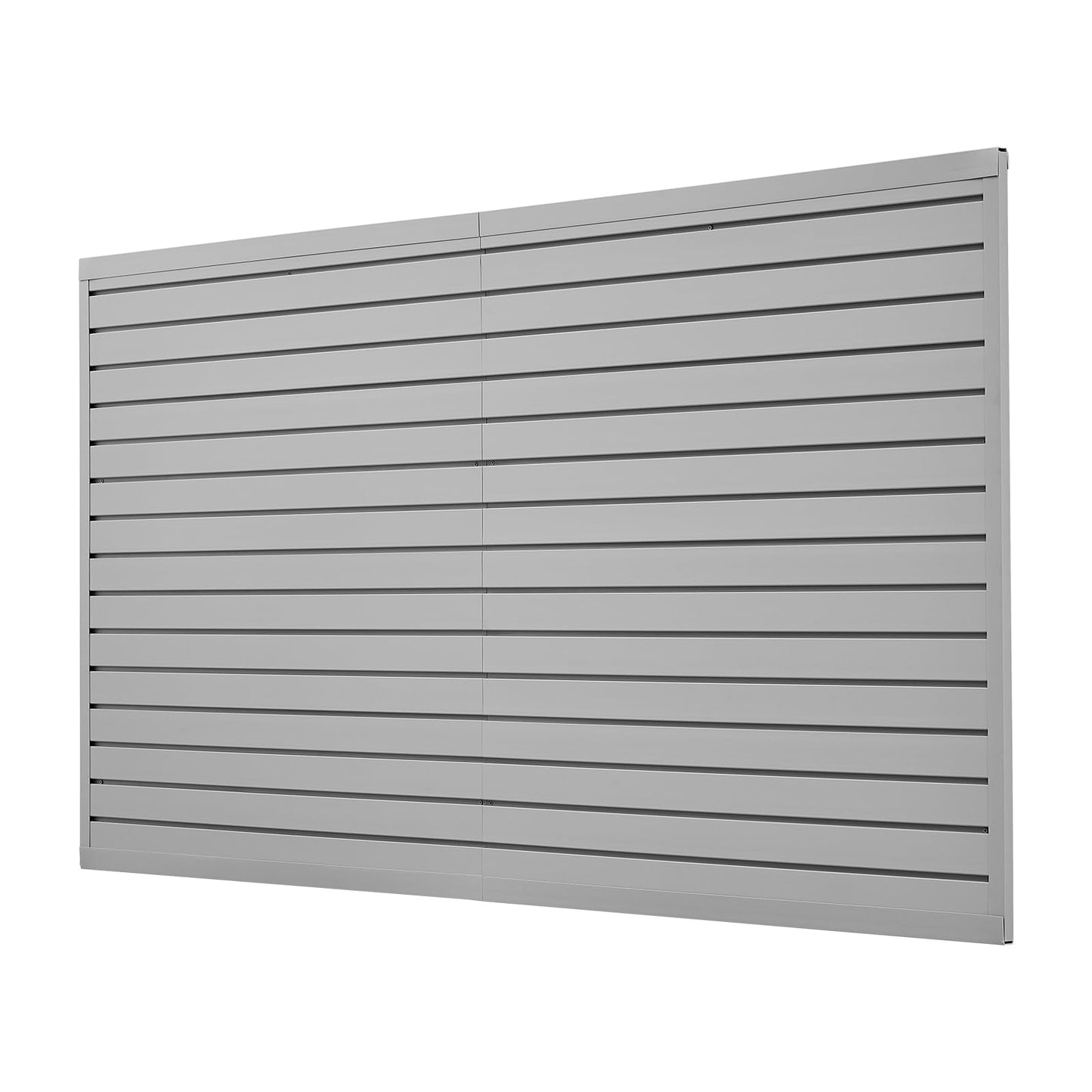 VEVOR Slat Wall Paneling, 8 x 4 ft, PVC Garage Slatwall with Accessories, Grey Slat Wall Easy-to-Install Adjustable Slatwall Panel with Coupling Structure & DIY Cutting, Fits for Storage & Display