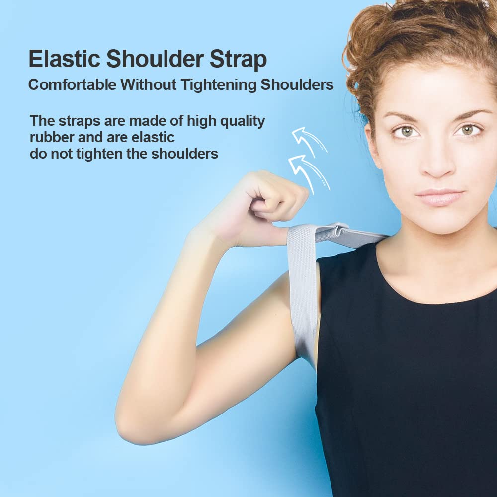 Smart Posture Corrector, Upper Back Brace with Vibration Intelligent Posture Reminder, Posture Trainer for Women/Kids/Men, Prevent Humpback, Help to Keep Right Posture to Develop a Good Habit (Gray)
