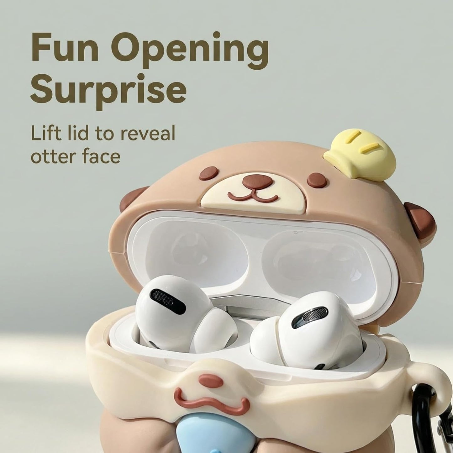Xinbalove 4, 4th 2024, 4 Cute Kawaii Case for AirPods Case Cover Compatible with AirPod Generation Funny Otter