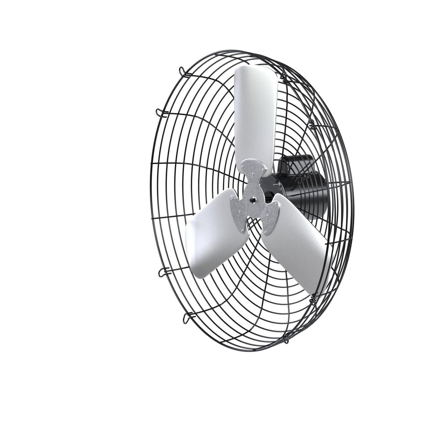 Hessaire 30NS8V240 Exhaust Fan, 30 Inch, 6700 CFM, Guard Mount, Corrosion Resistant