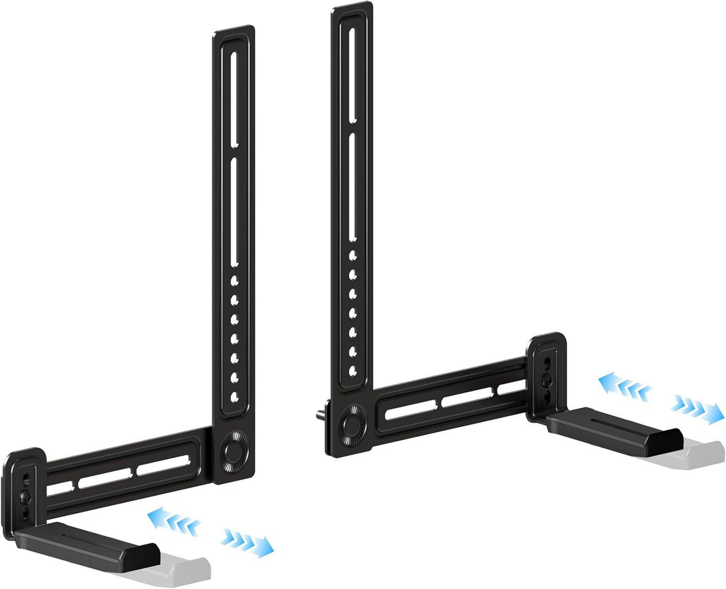 C YECEN Sound Bar Mounts Under TV or Above TV, Height & Depth Adjustable Soundbar Mountwith Detachable Extension Arms