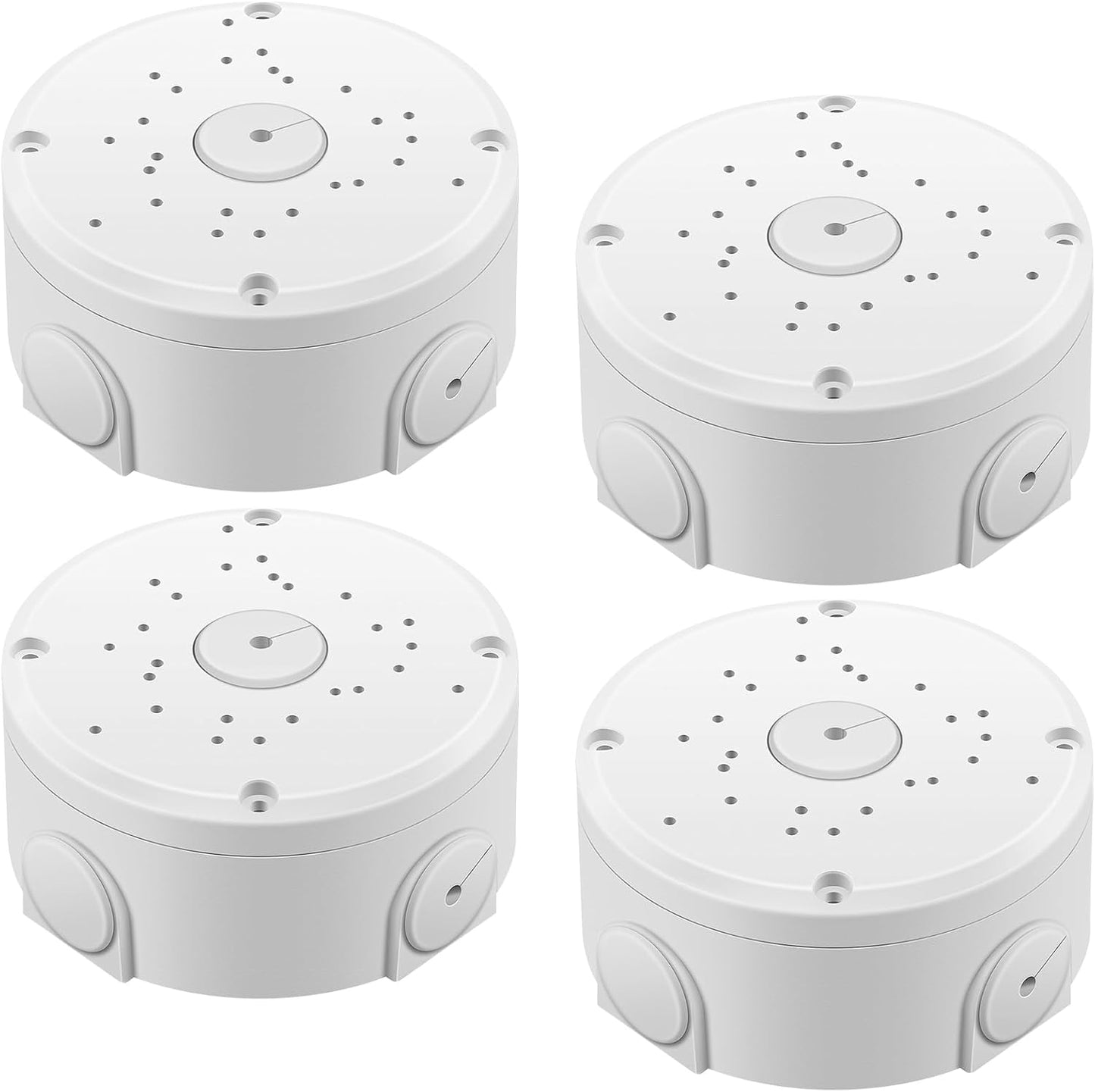 Cable(4 Pack) Universial Security Camera Junction Box ABS Waterproof Wall Mounting Brackets for CCTV Camera Hide