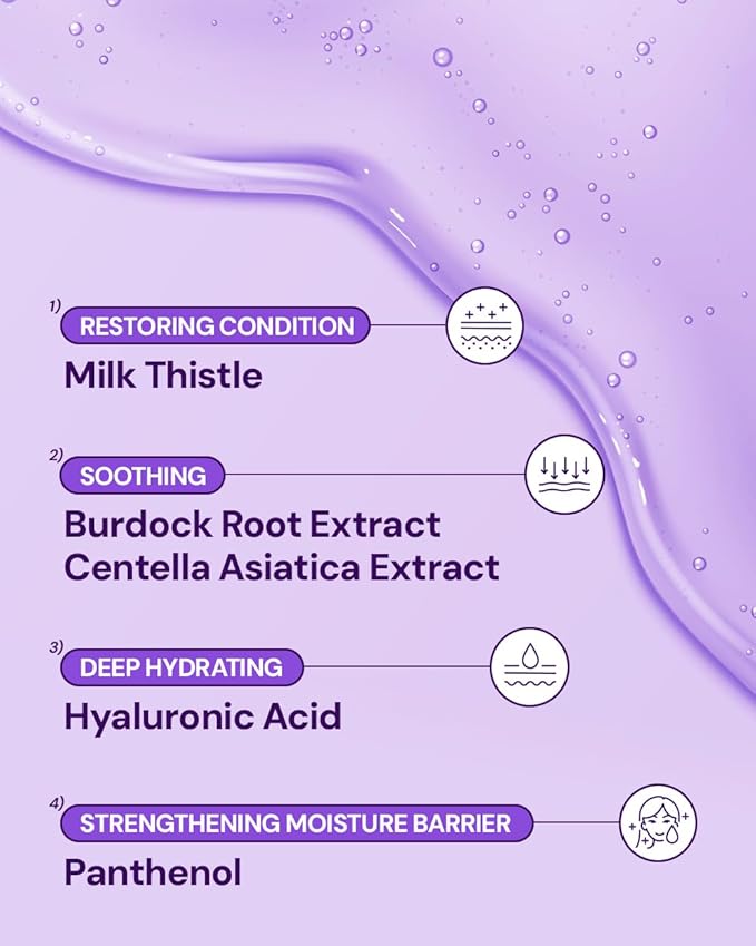 Milk Thistle Repair Face Mask ??Korean Skin Care with Centella, Hyaluronic Acid & Adenosine | Hydrating & Soothing Sheet Mask for Sensitive Skin, Fragrance-Free, 10EA