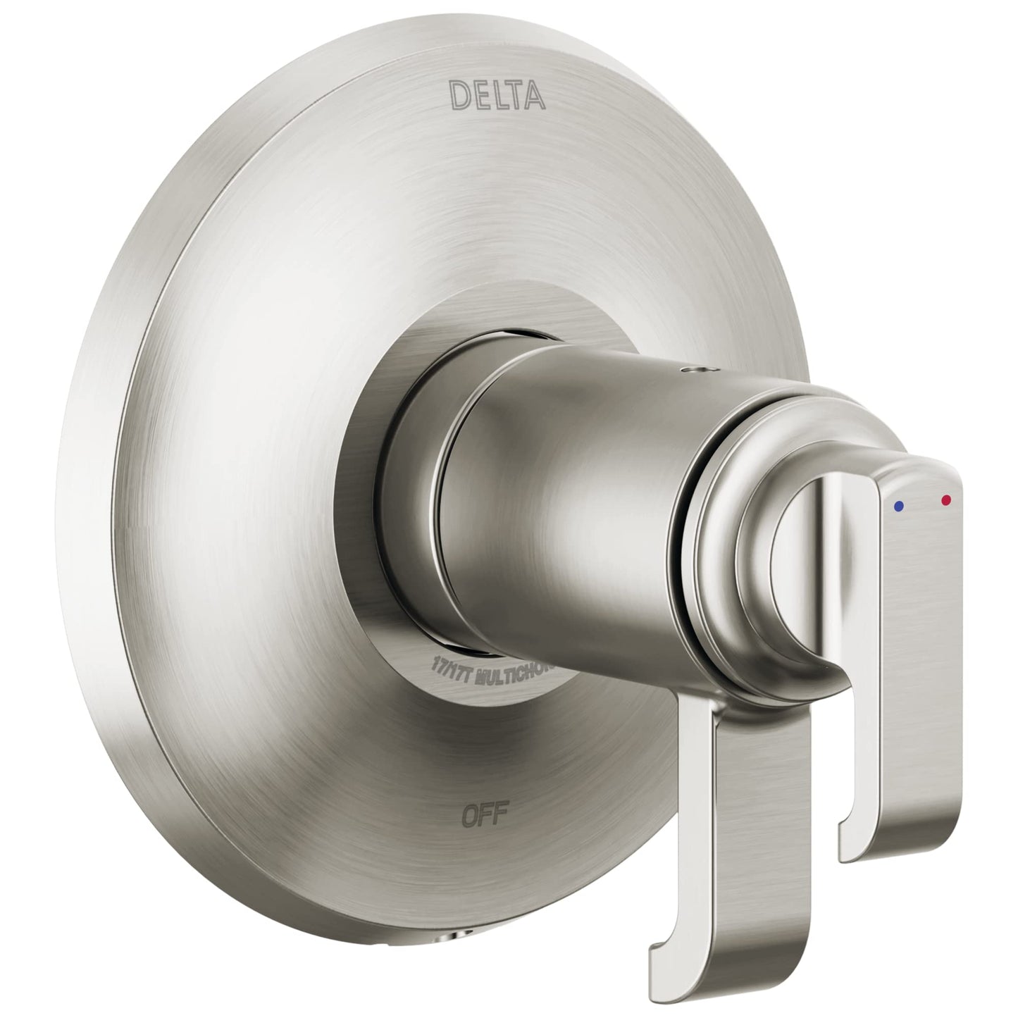 Delta Faucet Tetra 17T Series Dual-Function Brushed Nickel Shower Valve Trim Kit, Shower Handle, Delta Shower Trim Kit, Lumicoat Stainless T17T089-SS-PR (Valve Not Included)