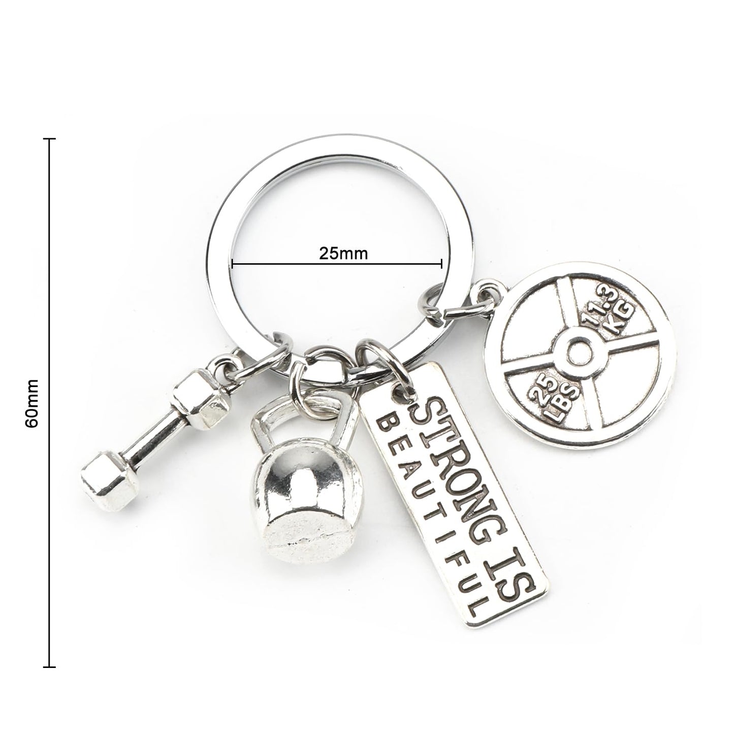 SHTALHST Gym Keychain,Fitness Keychain with Dumbbell Design,Car Key Chain Accessory,Motivational Gifts for Gym Lovers