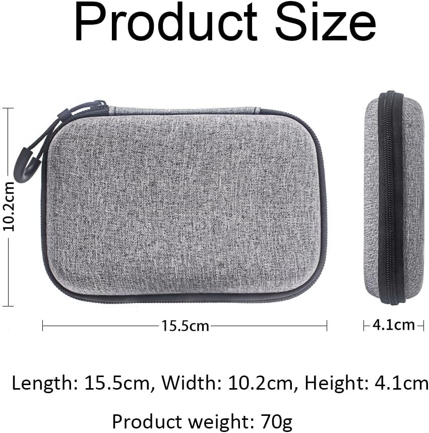 Xininyia [1+1 Pack] for PLAUD NotePin AI Voice Recorder Carrying Case & Charging Cable, Only Case - Carrying Travel Bag