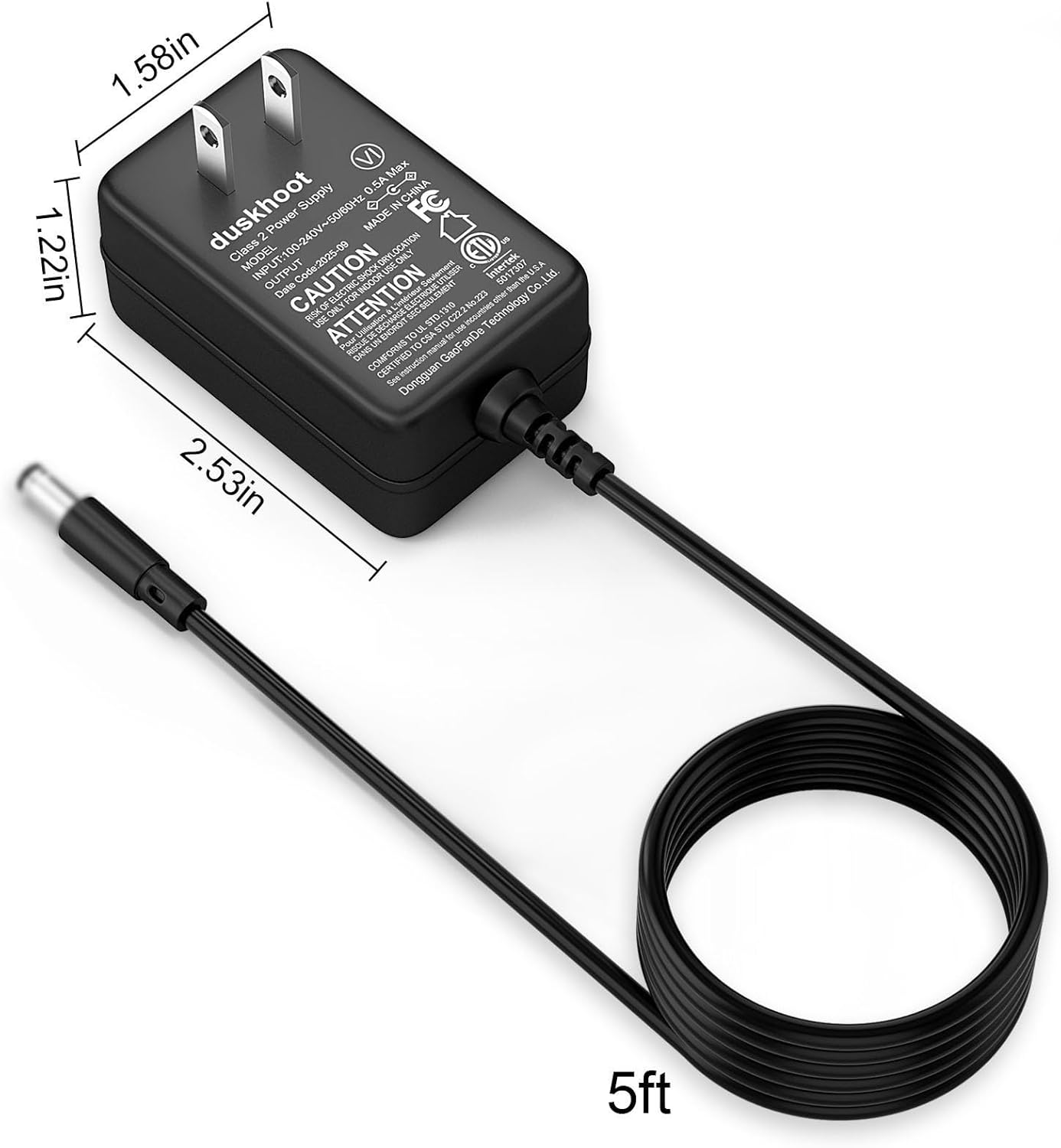Duskhoot AC Adapter for Charging Pump in Style Maxflow Breast Pump Power Supply Mains PSU