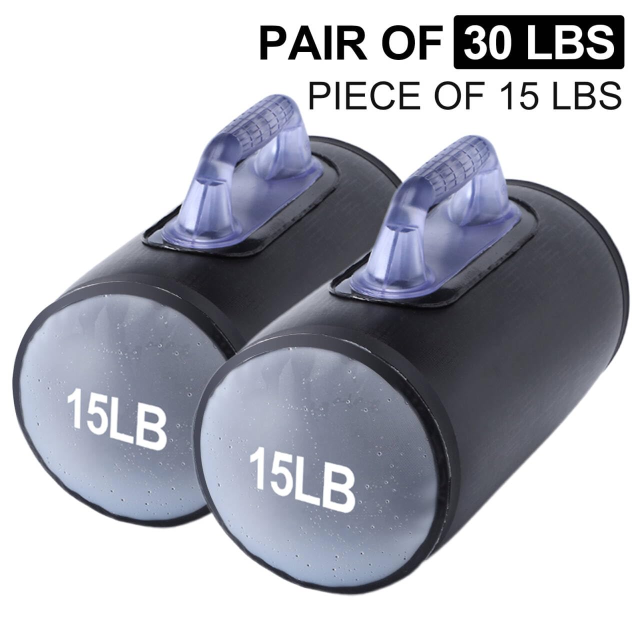 DEIRIS Water Dumbbells, Water Filled Training Dumbbells, Travel Weights Set, Adjustable Weights to 15-30 Lbs/Pair, Portable Gym for Strength Training, Fitness and