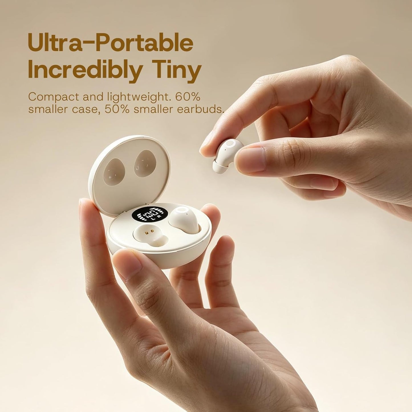 Xmenha Small Mini Invisible Earbuds Wireless Bluetooth for Small Ears Low Profile Tiny Discreet Hidden Sleeping Earbuds