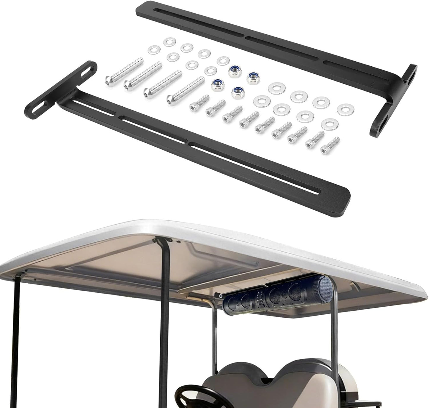 Jerbor SE18, SE26, SEB26, SEDS32 Golf Cart Soundbar Mounting T-Bracket for Soundbars,Golf cart Audio System Mount,Golf