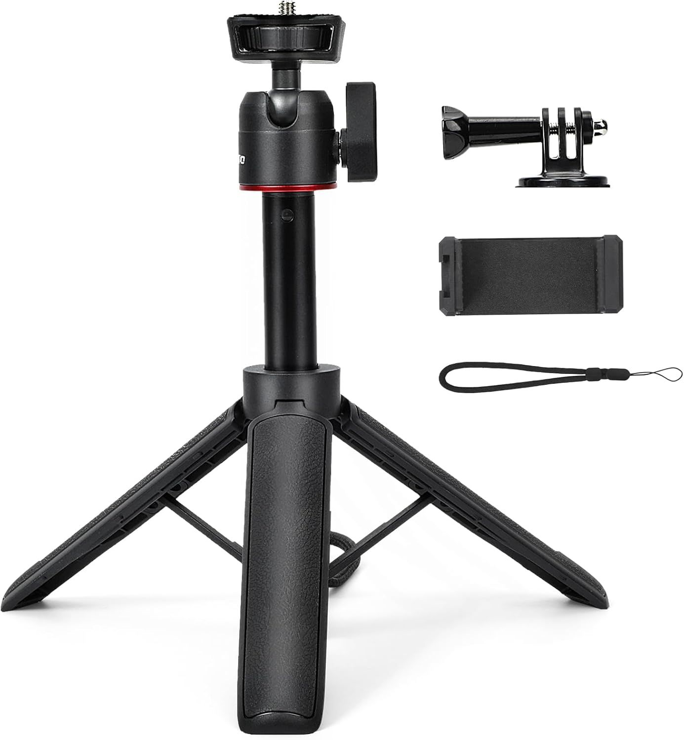YOPUTBO Tripod,8-23.6inch 360 13/12/11/10/9/8/7/Max 3 5 Extendable Mini Height Adjustable Rotation Ball Head Handheld