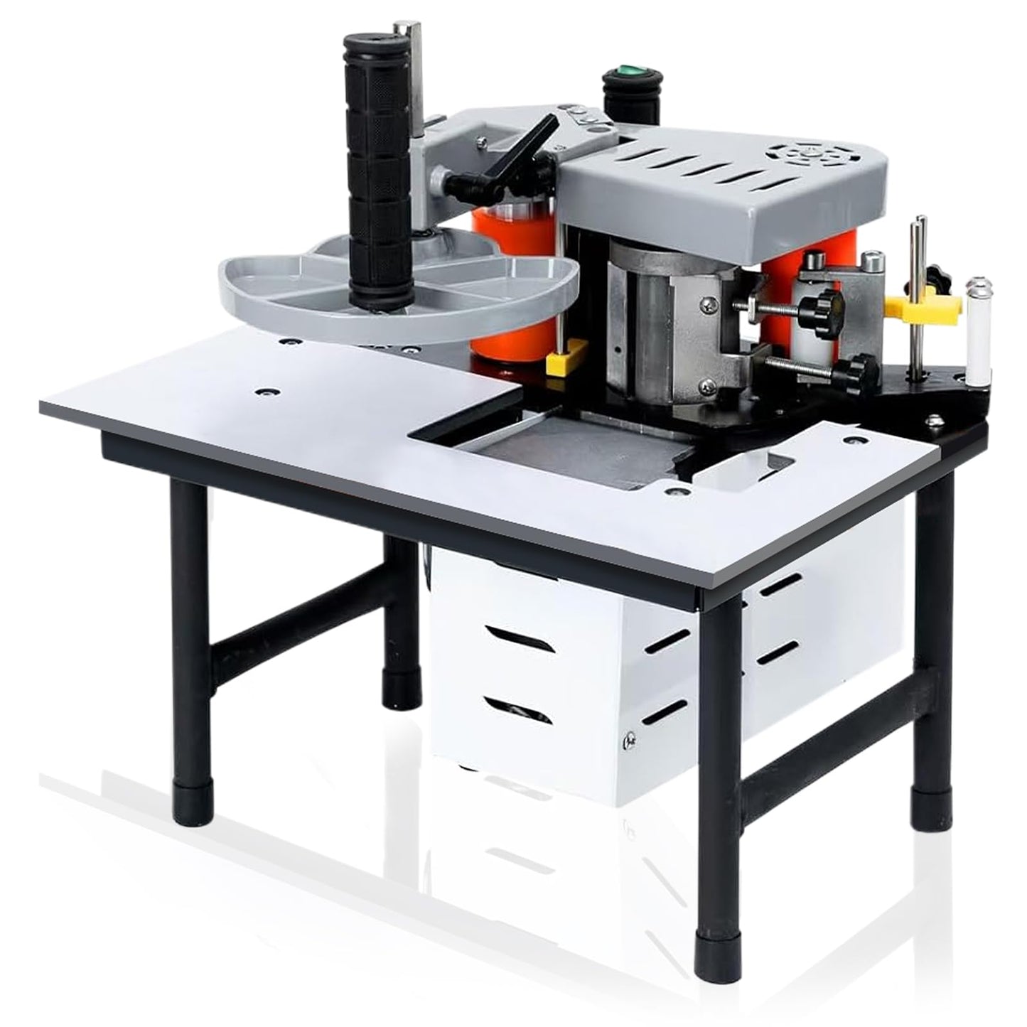 DEVALLEY Woodworking Edge Bander Banding Machine Portable Edge Bander Curve Straight Edge Banding Machine With Speed Control 5-10m/min (110V, Adjustable speed)