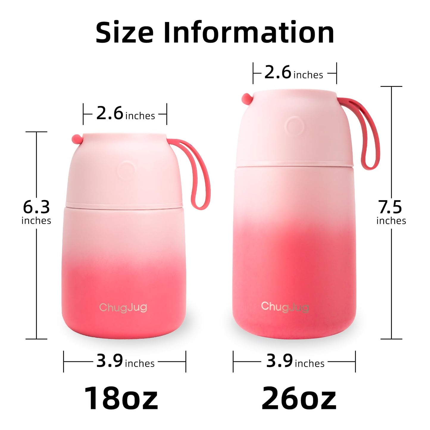 Thermo for Hot Food for Adults Kids | Wide Mouth, 26 oz Insulated Food Jar with Spoon, Leakproof Soup Thermo for School Office Travel, Thermal Steel Lunch Container Easy to Carry (Pink)