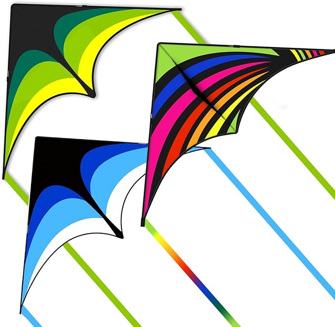 Mint's Colorful Life Delta Kite for Kids & Adults, Extremely Easy to Fly Kite, Best Kites for Beginner