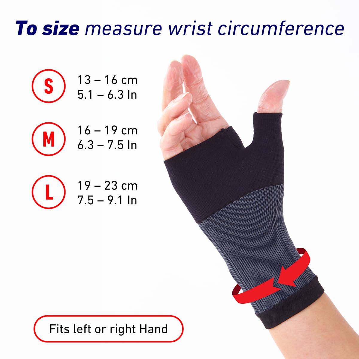 Neo-G Wrist and Thumb Support for Arthritis, Joint Pain, Tendonitis, Sprain - Wrist Brace Wrist Compression Hand Support - M - Black