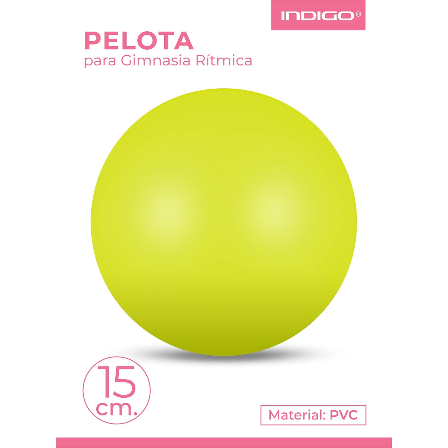 DRUNA Ball for Rhythmic Gymnastics | Ideal for Training and Competition | Two Sizes (Neon Yellow, 15 cm)