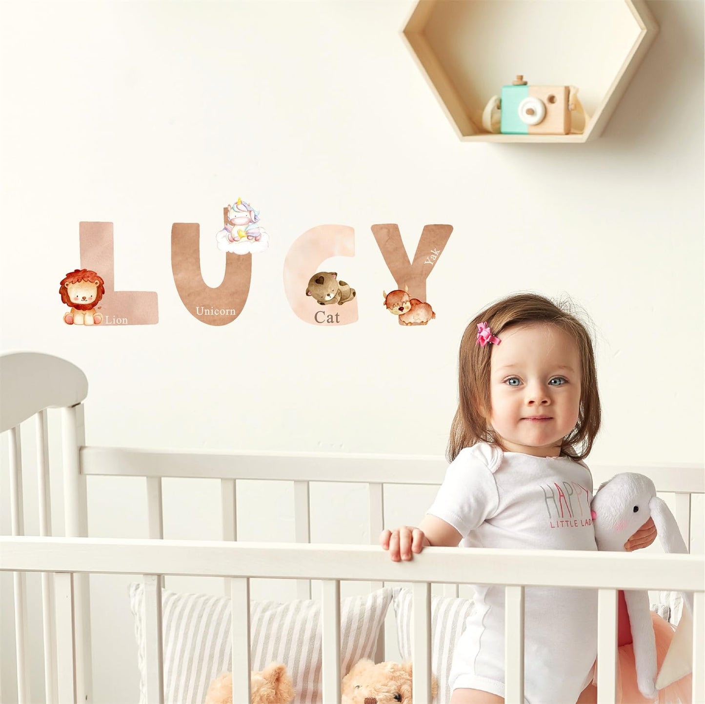 Animal Alphabet Wall Decals Alphabet Letters for Wall Peel and Stick Wall Decal for Kids Boys Girls Bedroom Educational ABC Wall Decor Learning Wall Decal Vinyl Sticker for Nursery Playroom Classroom