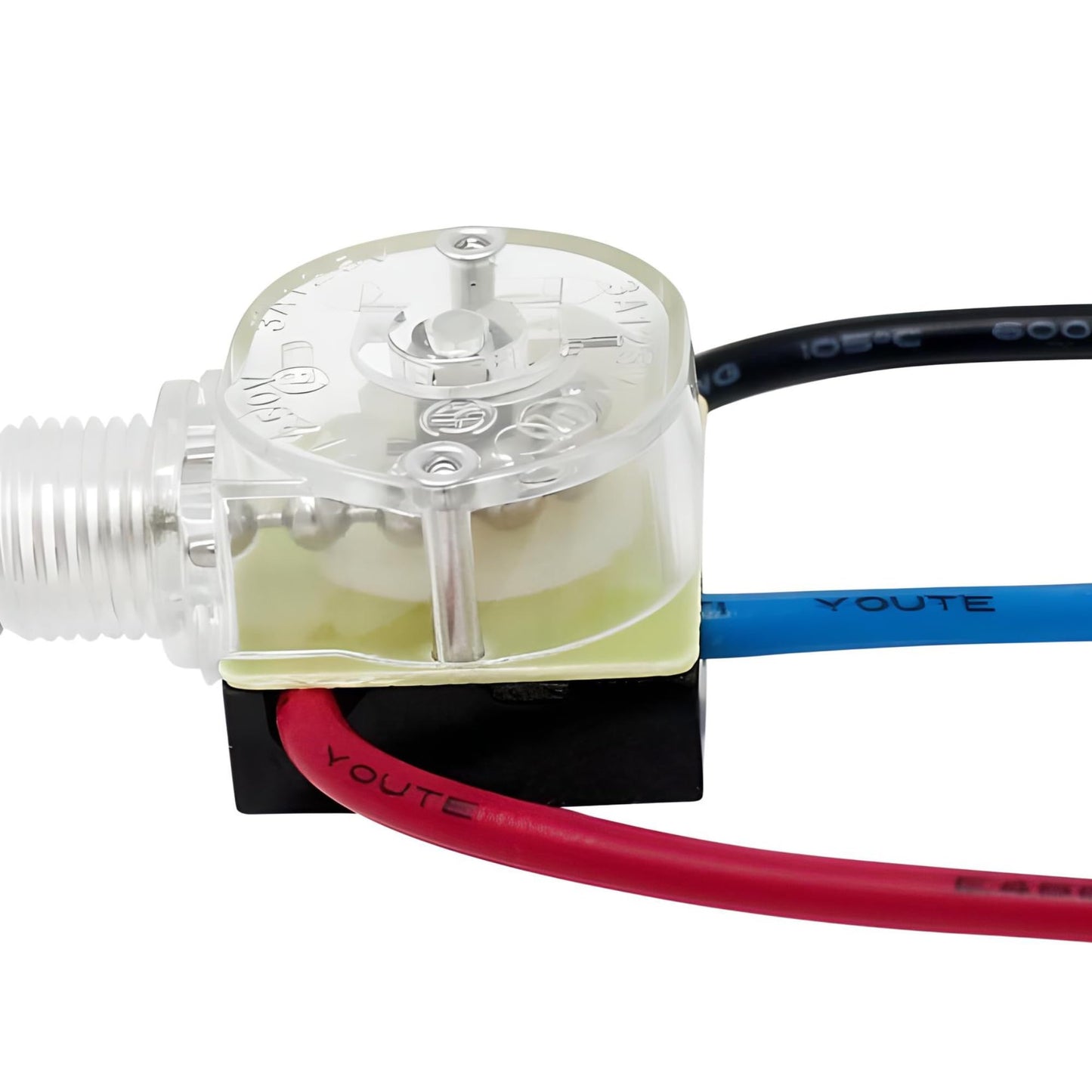 ZE-110 3 Wire Pull Light Switch Replacement Repair Kit 2 Circuit 6A 125VAC 3A 250VAC for Ceiling Fans, Wall Sconces, Floor Lamps, Table Lamps, Vanity Lights, Light Fixtures - Brass Finish