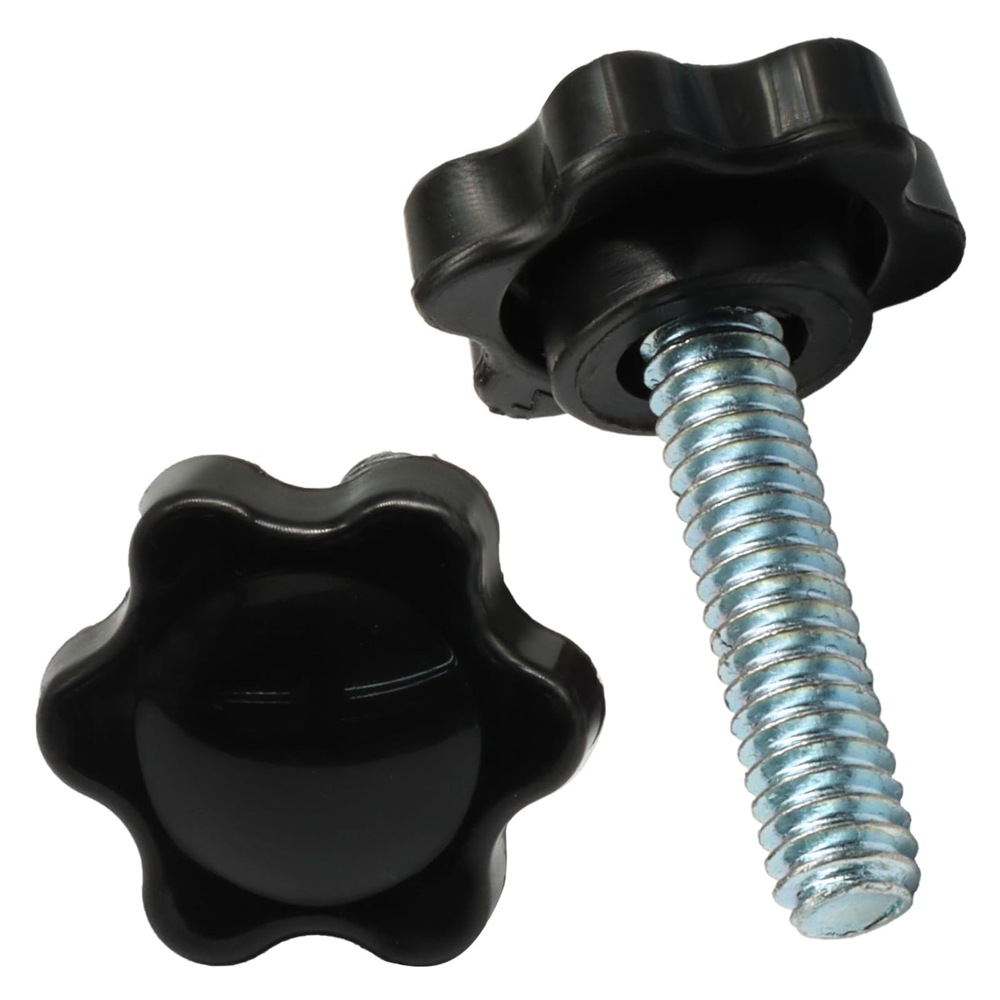 Waziaqoc 20 PCS 1/4-20 Inch Thread Knob, Plastic Star Shaped Nut, Jig Clamping Male Handle Tightening Screw Knobs for Replacing Umbrella Base, 1 Inch Length