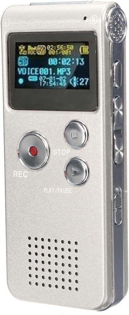 Unknown 8GB 650HR MP3 Set) Voice Recorder Player - Usb Voice Recorder - Steel Rechargeable Digital Audio Voice Recorder