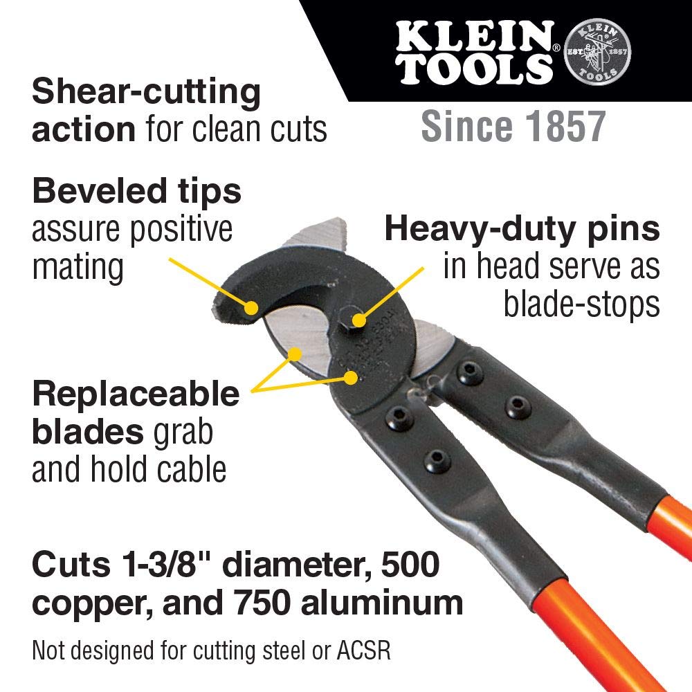 Klein Tools Cable Cutters (63041) and Utility Cable Cutters (63035)