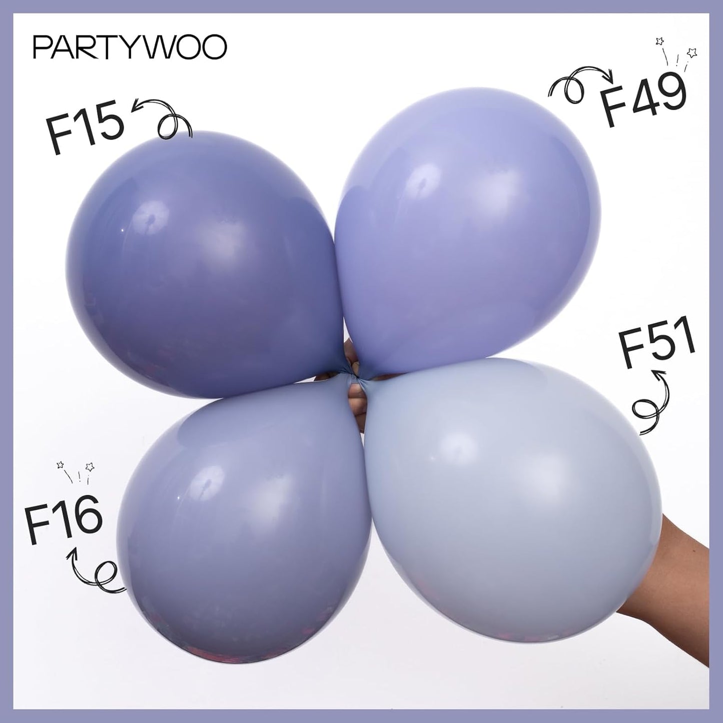 PartyWoo Dusty Blue Balloons - 140-Piece Slate Blue Boho Balloon Arch Kit | Baby Shower & Graduation Decor