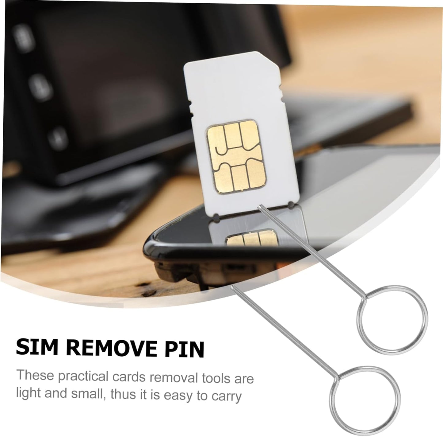 500pcs Housoutil Sim Ejector Tool for Mobile Phones Card Tray Removers for and More Easy to Use Sim Card Opener