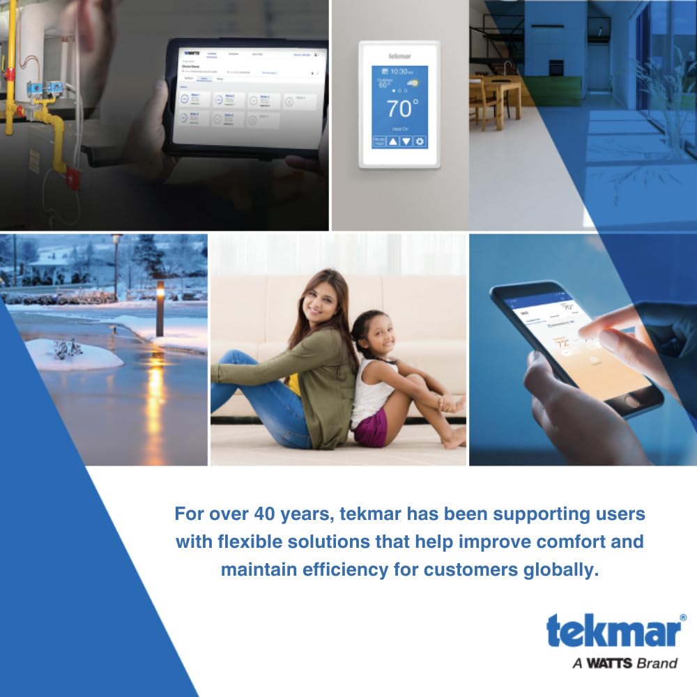 tekmar Wireless Outdoor Sensor 087 | Measure the Outdoor Temperature Without Any Exterior Wiring, No Outside Wiring Required | Easy Installation, Better Management of Heating and Cooling