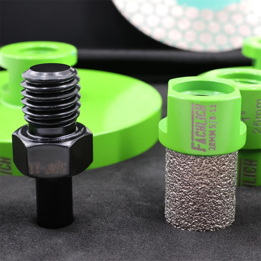 FACHLICH 4" 5" Diamond Core Drill Bits Set and 4.5" Diamond Cutting Grinding Blade for Porcelain Ceramic Tile Marble Granite etc