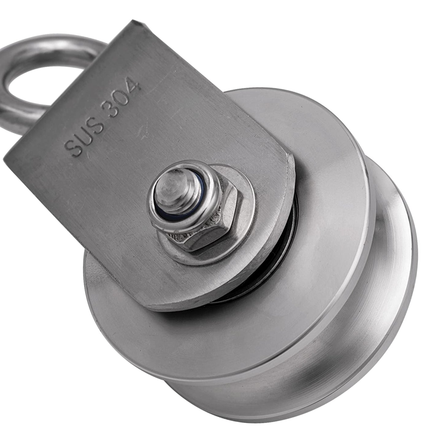 SHINICO Cable Pulley Wheel, Swivel Pulley Block, Stainless Steel, Bearing Inside, Heavy Duty, Loading 1760lb