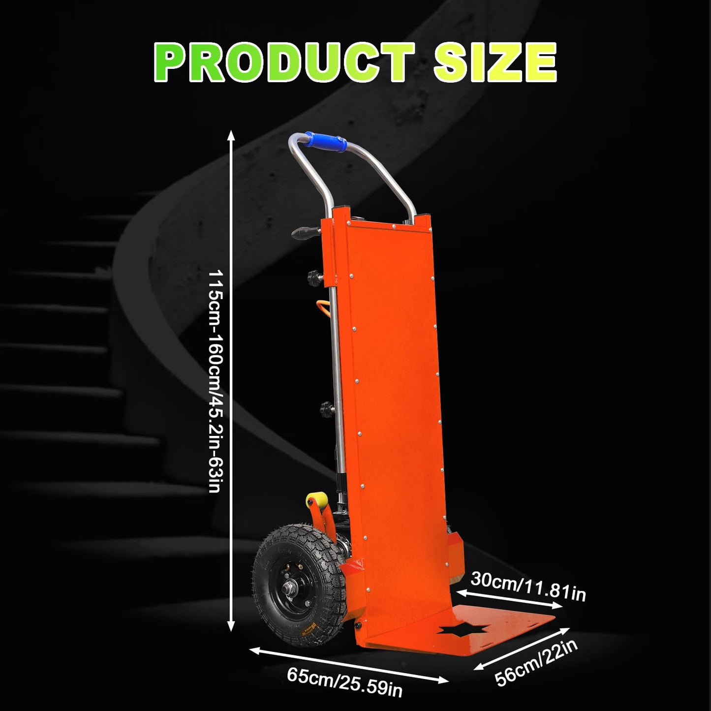 Electric Stair Climbing Heavy Duty,880 LBS Hand Trucks High Load Capacity Electric Stair Climbing Hand Trucks Dolly(Orange)
