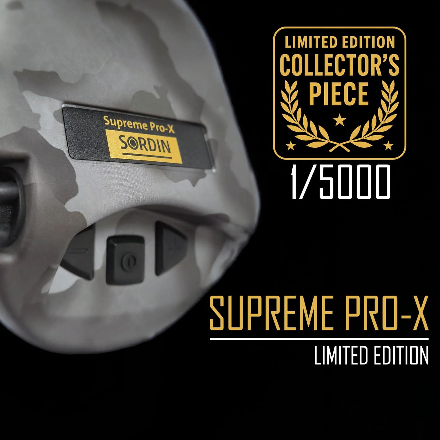 Sordin Pro-X LED Ear Muffs (Limited Night Camo Edition) - Active and Electronic Ear Defenders - Earmuffs for Hunting & Shooting
