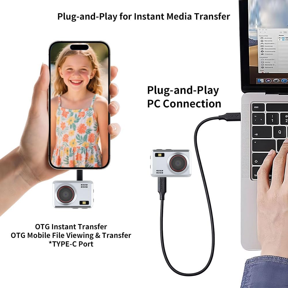 WANDMANICOS 1080P 32GB 0.96IPS Retro Mini Digital Camera HD Video RecorderPortable Keychain Video Camera with Card