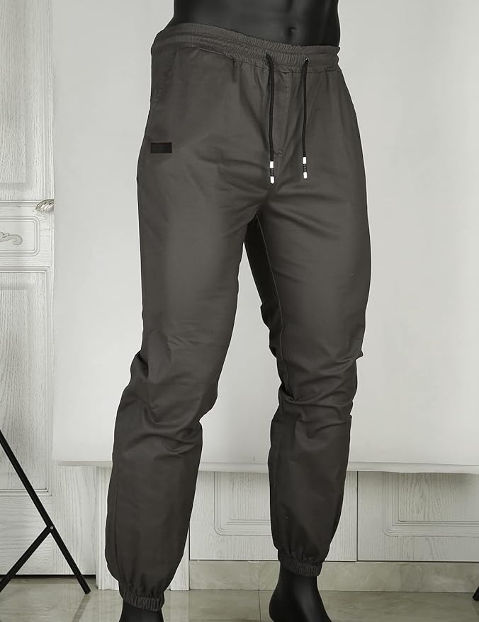 Men Joggers Chino Cargo Pants Hiking Outdoor Recreation Pants Twill Fitness Track Jogging Pants Casual Cotton Pants