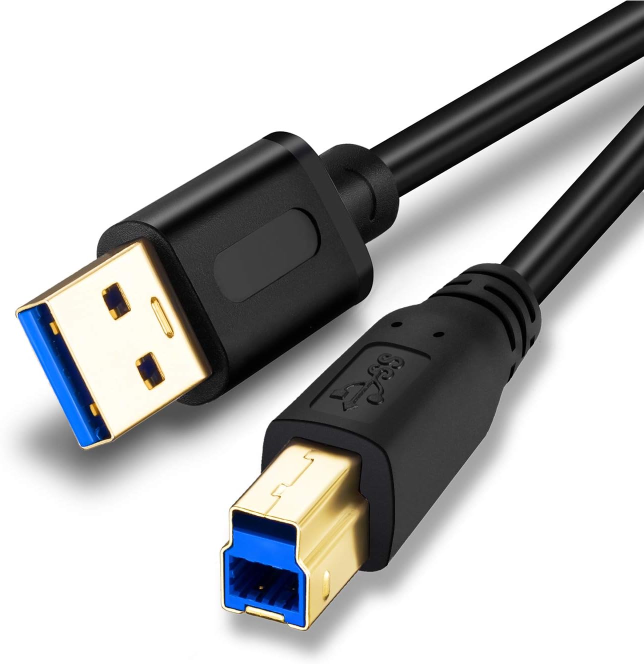 Jelly Tang 3.0 3Ft, 3.0 More(3Ft/1M) USB Cable A to B Superspeed USB A-B Cable - for Scanner, Printers, External Hard