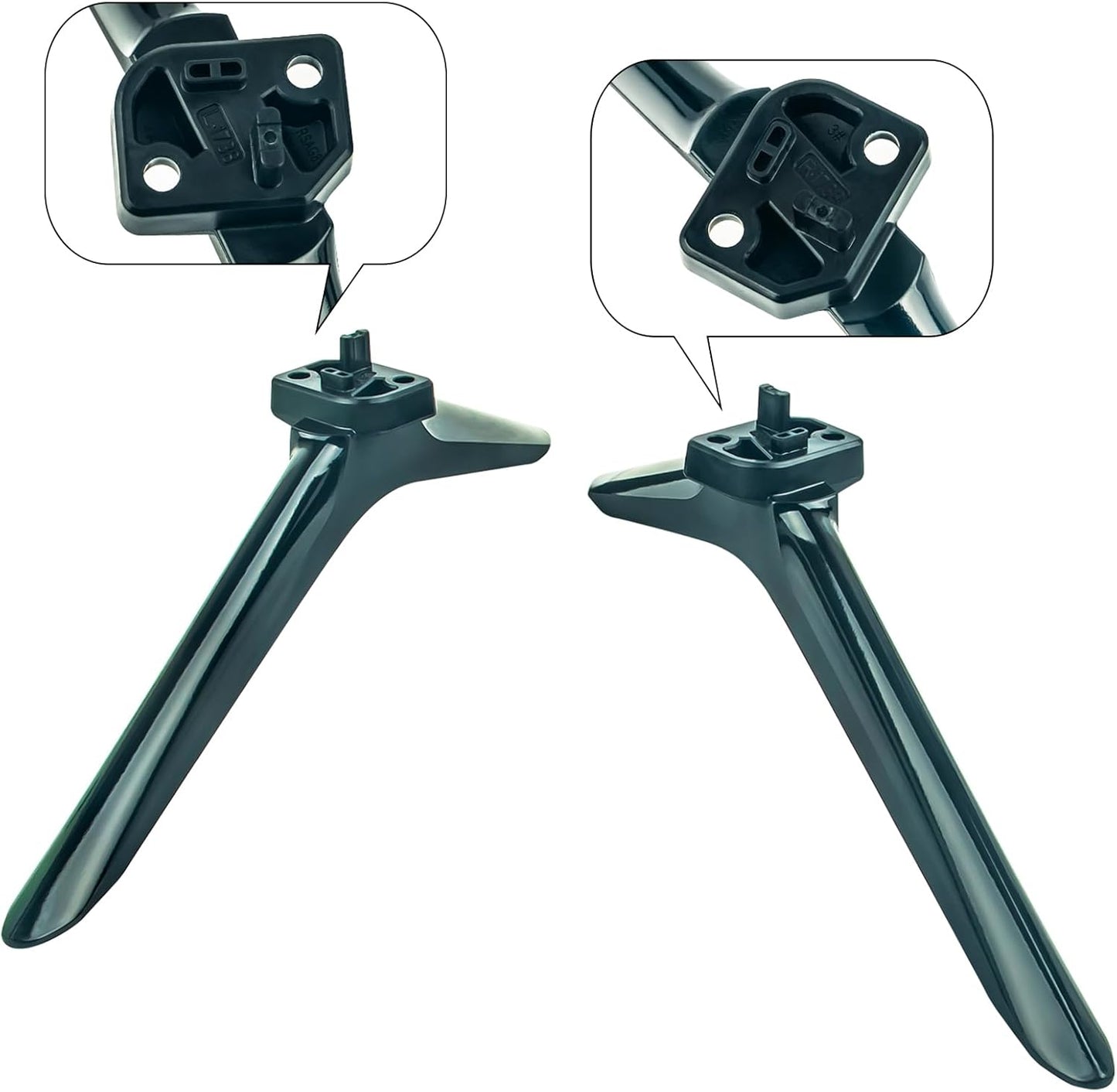 ZdalaMit 58" 4K 58R6E3 TV Stand Legs Tabletop TV Mount Holder TV Base Applicable for Hisense UHD Smart TV (Black Color)